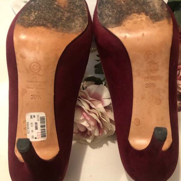 Alexander McQueen Skull Zipper Detail Peep Toe Pumps in Nubuck Leather - Picture 13 of 14